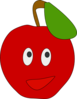 Smiling Apple Clip Art